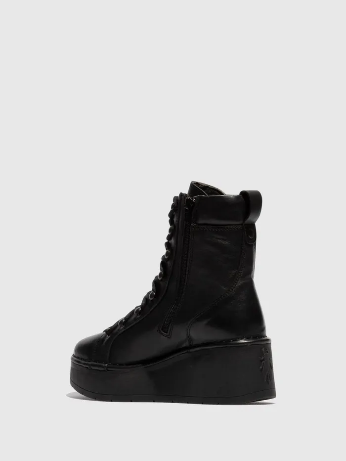 Laceup Ankle Boots HAND247FLY BLACK Women Fly London Ankle Boots