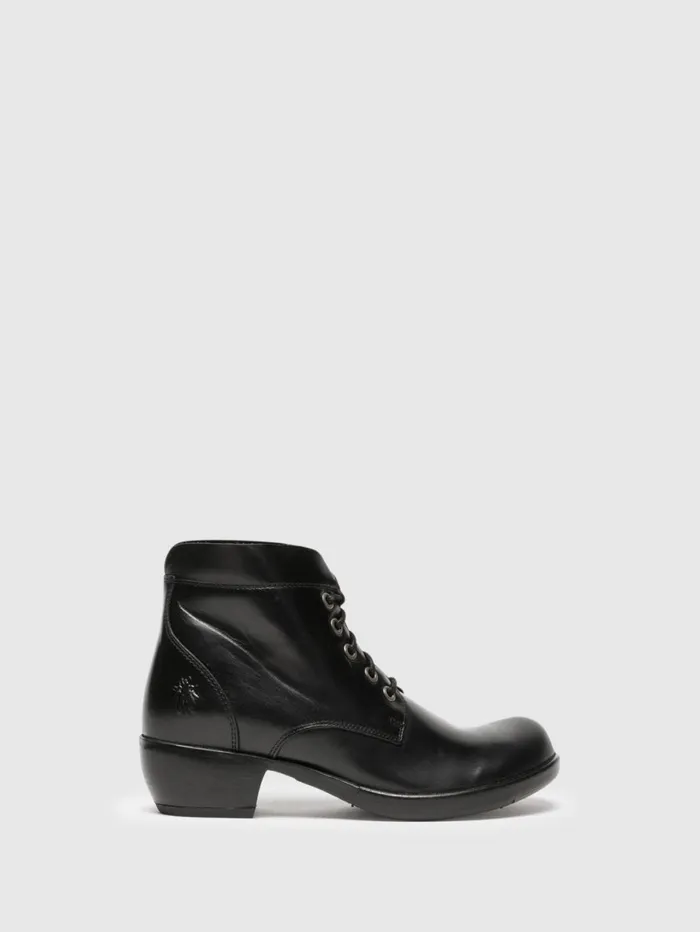 Laceup Ankle Boots MESU780FLY BLACK Women Fly London Ankle Boots