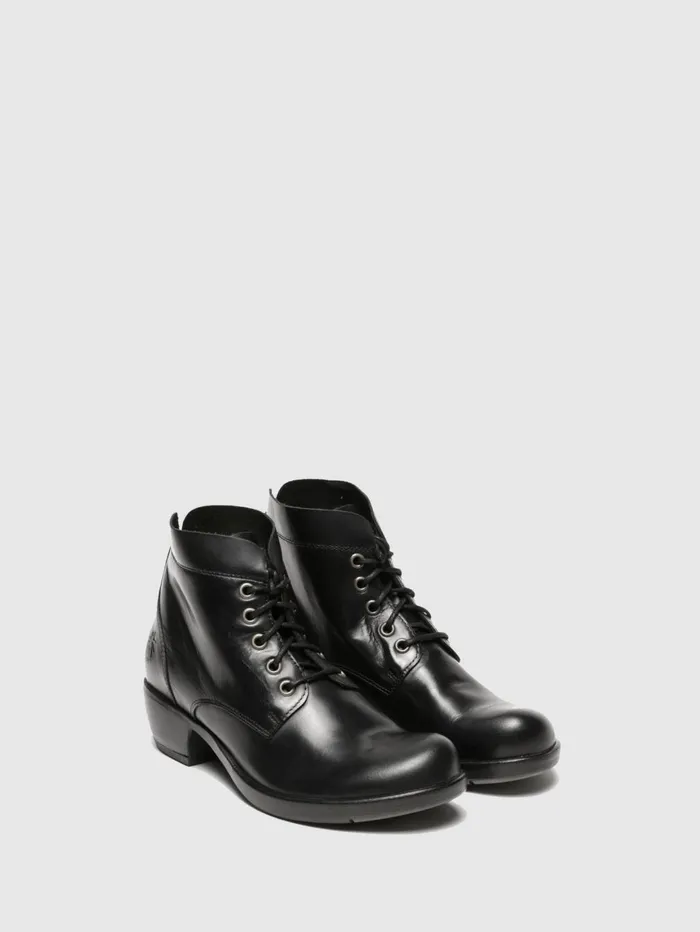 Laceup Ankle Boots MESU780FLY BLACK Women Fly London Ankle Boots