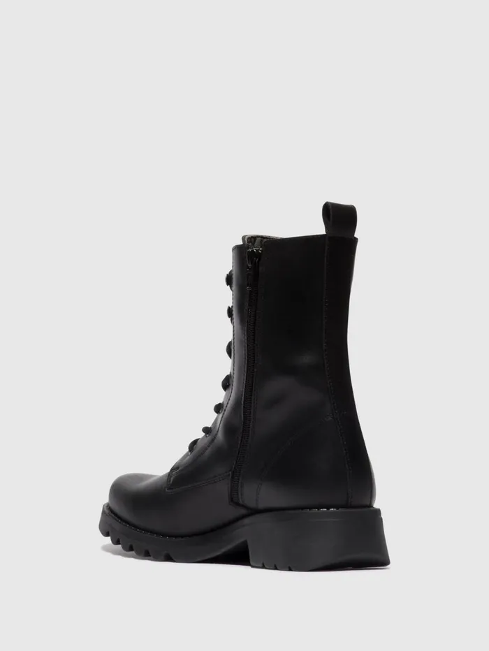 Laceup Ankle Boots REID893FLY BLACK ALL BLACK Women Fly London Ankle Boots