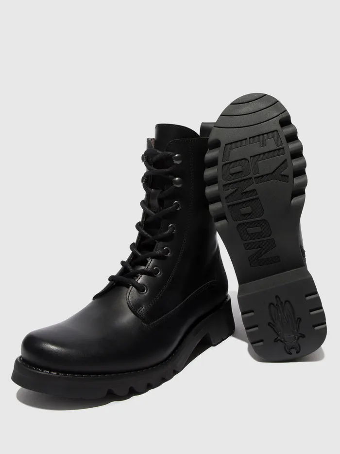 Laceup Ankle Boots REID893FLY BLACK ALL BLACK Women Fly London Ankle Boots
