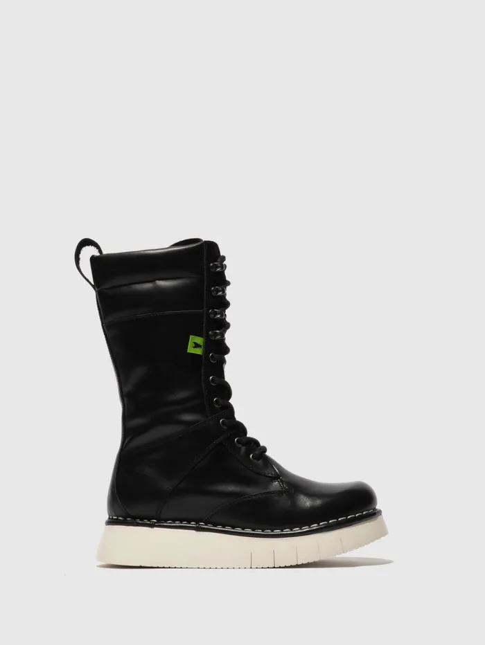 Laceup Boots IEVA245FLY TUNDER BLACK Women Fly London Boots