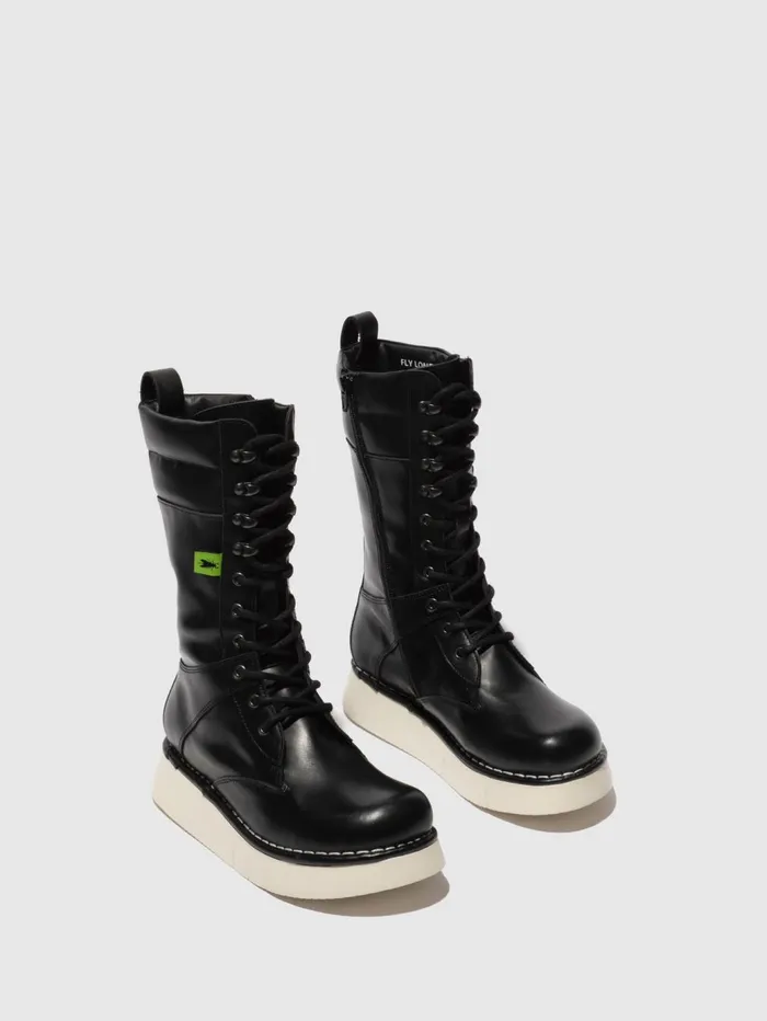 Laceup Boots IEVA245FLY TUNDER BLACK Women Fly London Boots