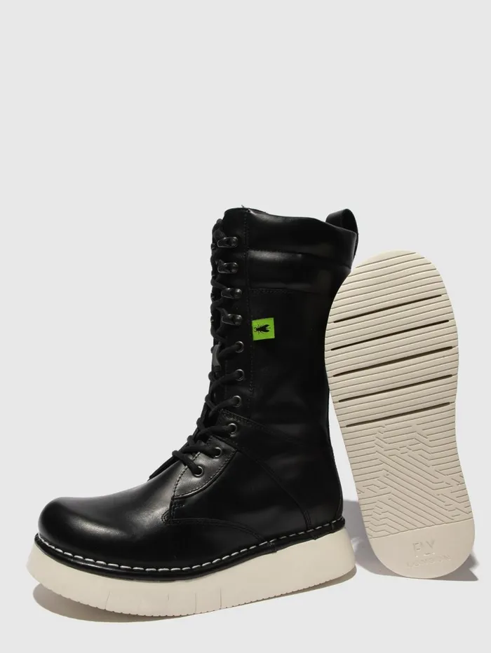 Laceup Boots IEVA245FLY TUNDER BLACK Women Fly London Boots
