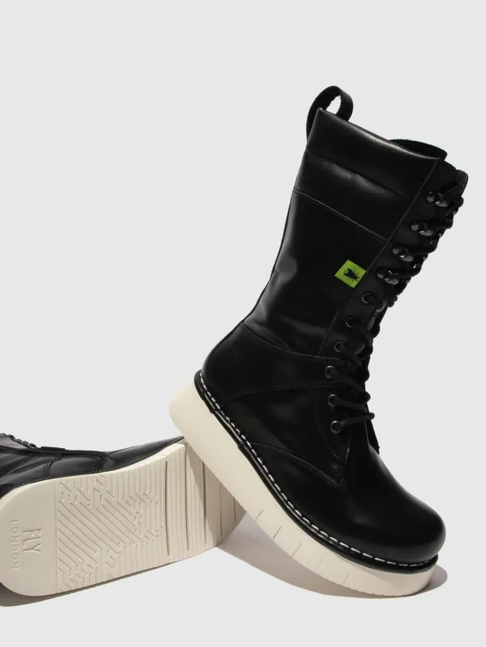 Laceup Boots IEVA245FLY TUNDER BLACK Women Fly London Boots