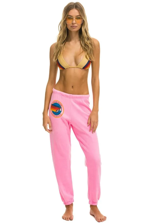 Laguna Beach Sweatpants 8211 Neon Pink Women Aviator Nation Sweatpants
