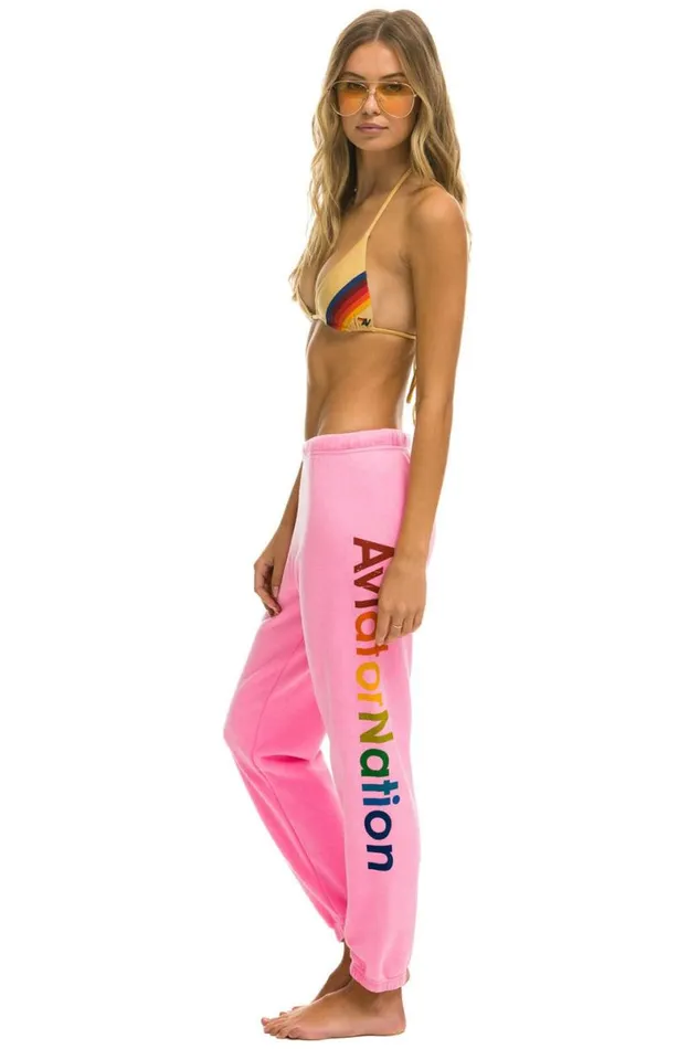 Laguna Beach Sweatpants 8211 Neon Pink Women Aviator Nation Sweatpants