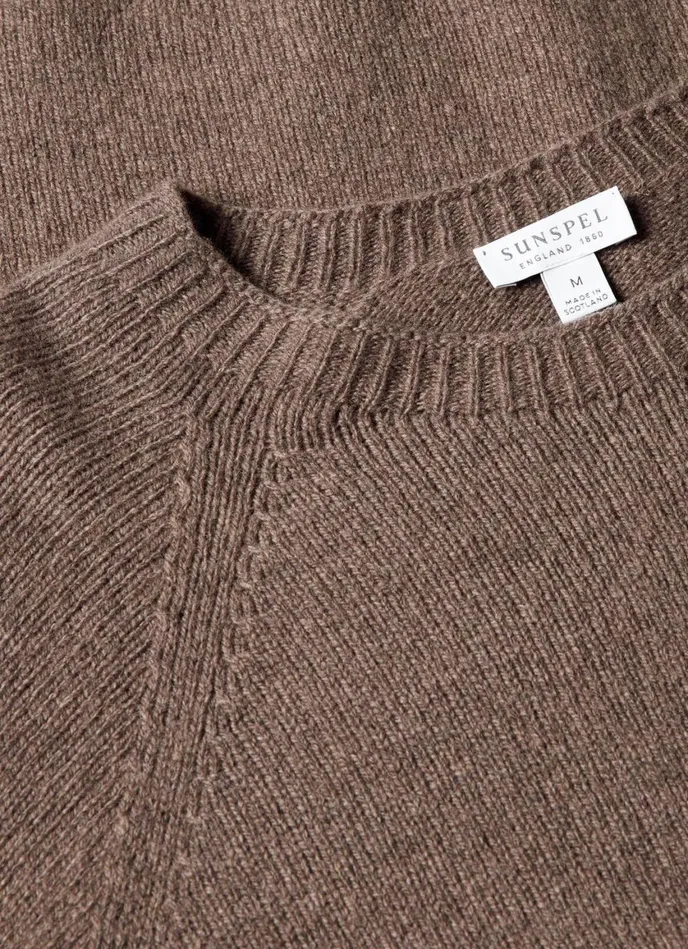 Lambswool Crew Neck Jumper Cedar Men SUNSPEL Knitwear