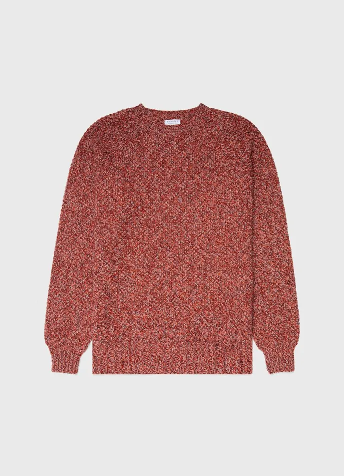 Lambswool Textured Jumper Magma Twist Men SUNSPEL Knitwear