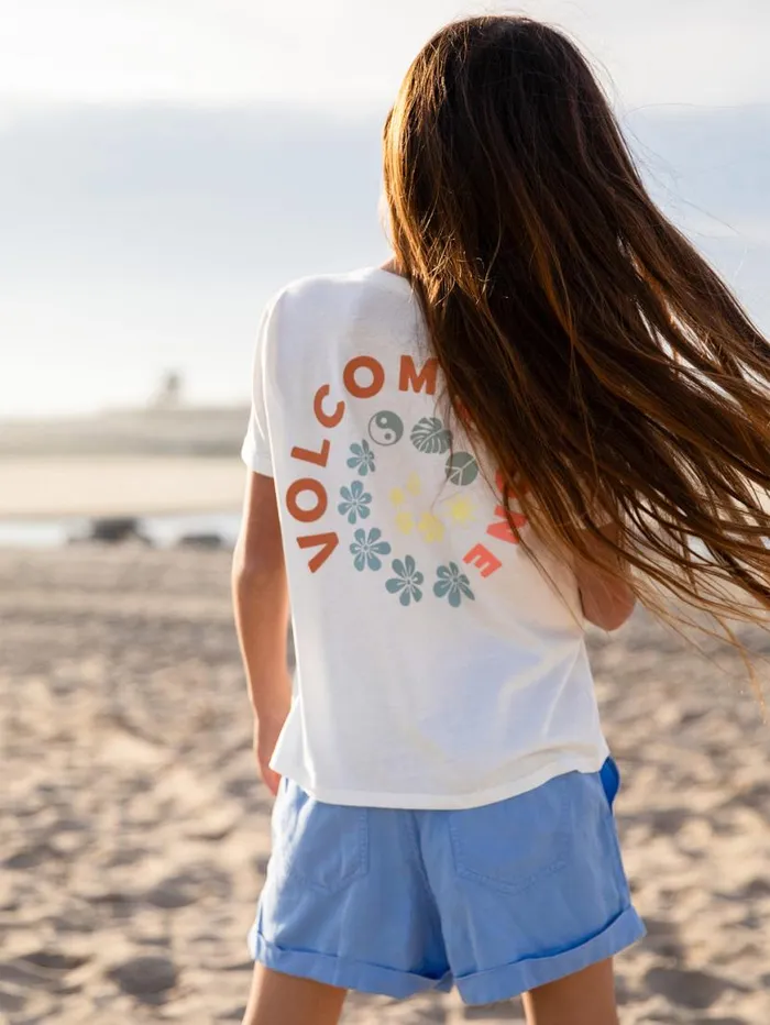 Last Party Tee 8211 Star White Kids Volcom TShirts and Tanks