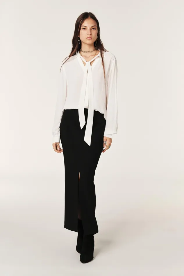 Lavaliere Shirt Moryane OffWhite Women Baandsh Tops and Shirts