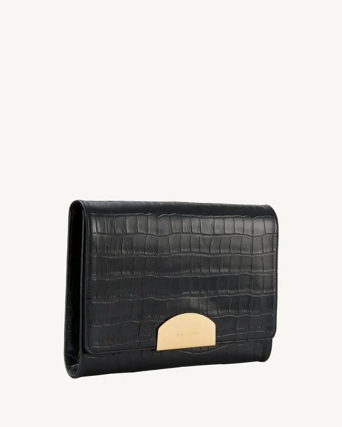 LE AGNES CLUTCH Black And Gold Women Nili Lotan Handbags