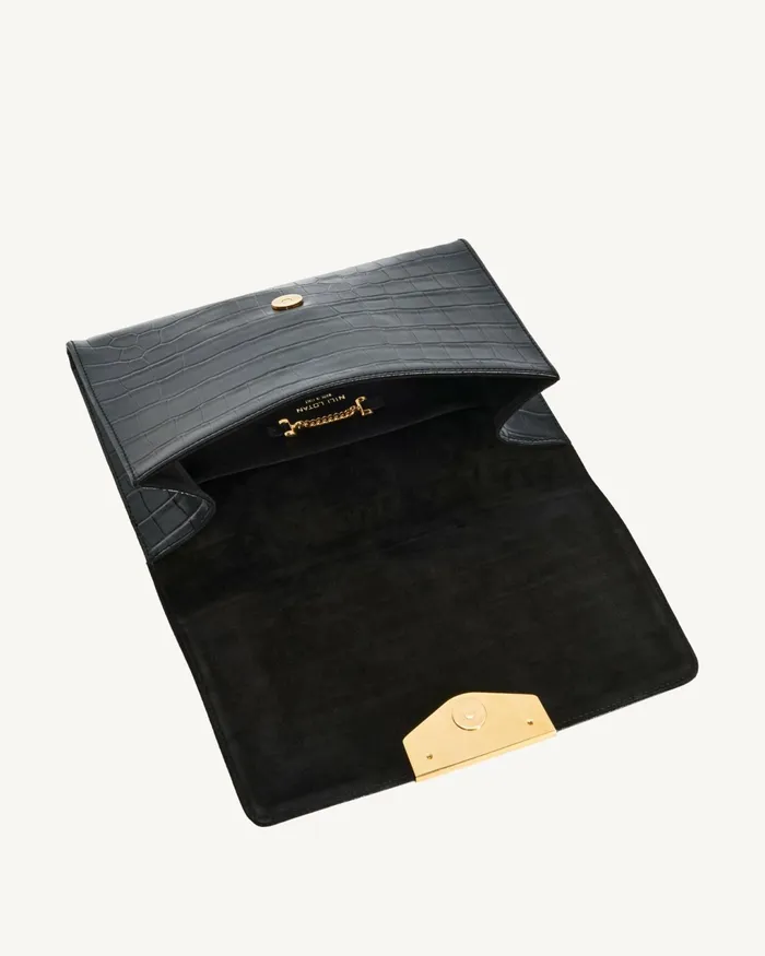 LE AGNES CLUTCH Black And Gold Women Nili Lotan Handbags