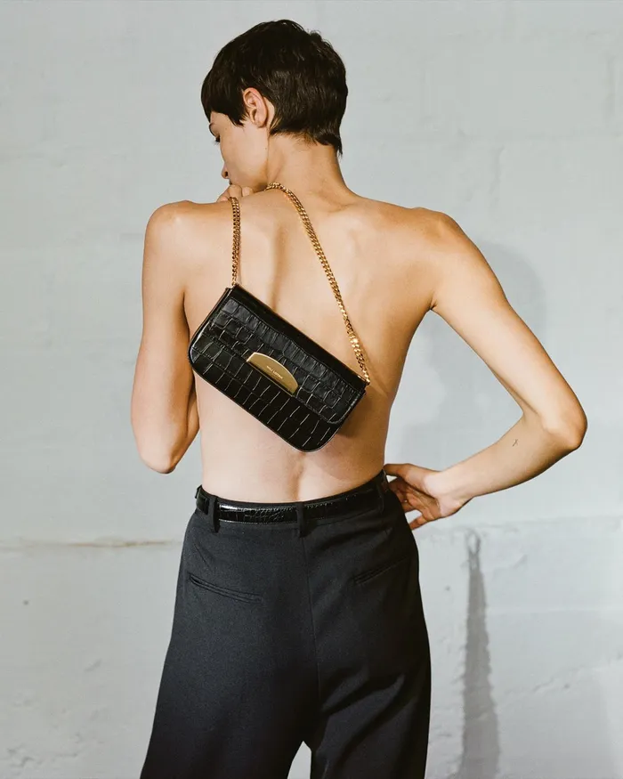 LE MIA CHAIN BAG Black And Gold Women Nili Lotan Handbags
