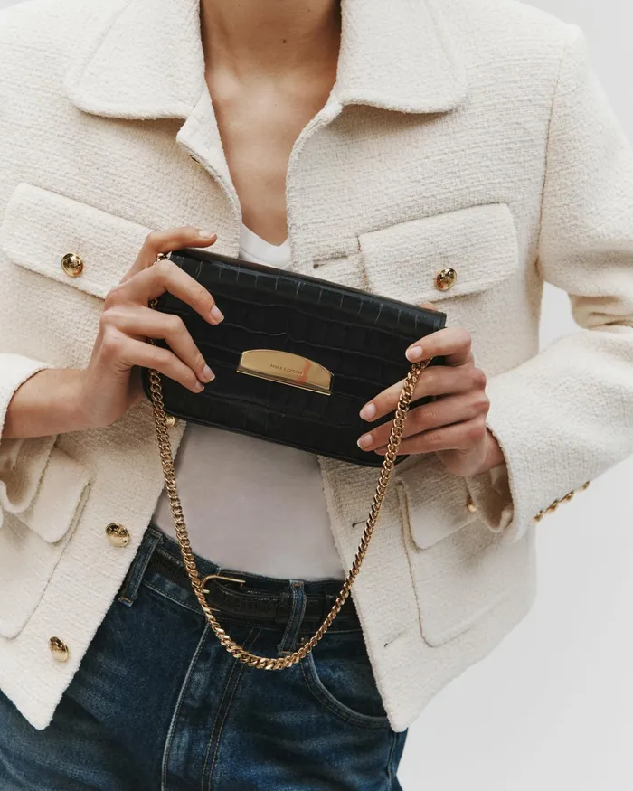 LE MIA CHAIN BAG Black And Gold Women Nili Lotan Handbags