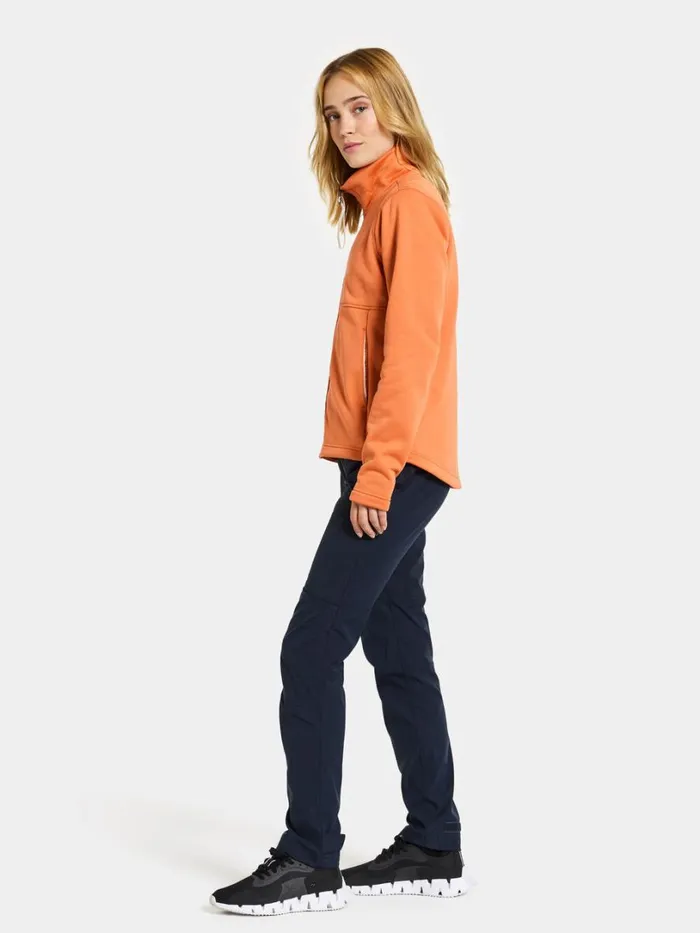 Leah Women039s Fullzip Faded Brique Women Didriksons Fleece and Midlayers