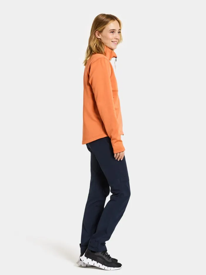 Leah Women039s Fullzip Faded Brique Women Didriksons Fleece and Midlayers