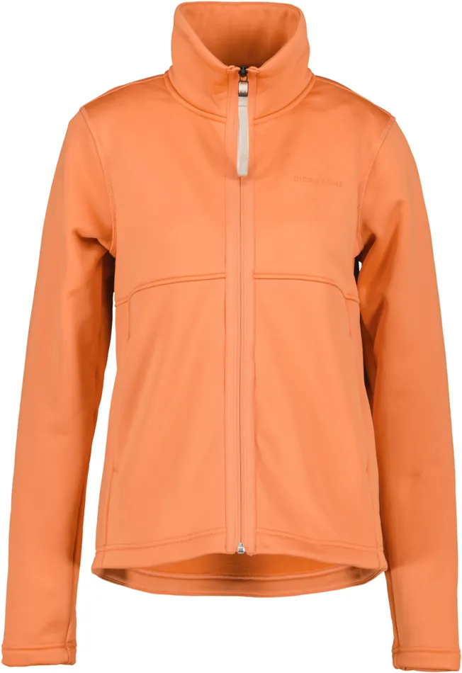 Leah Women039s Fullzip Faded Brique Women Didriksons Fleece and Midlayers