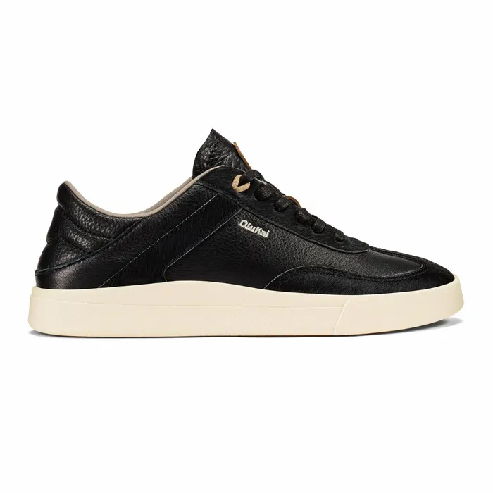 Leather Women Olukai Haupu Oho Leather Sneakers 8211 Black