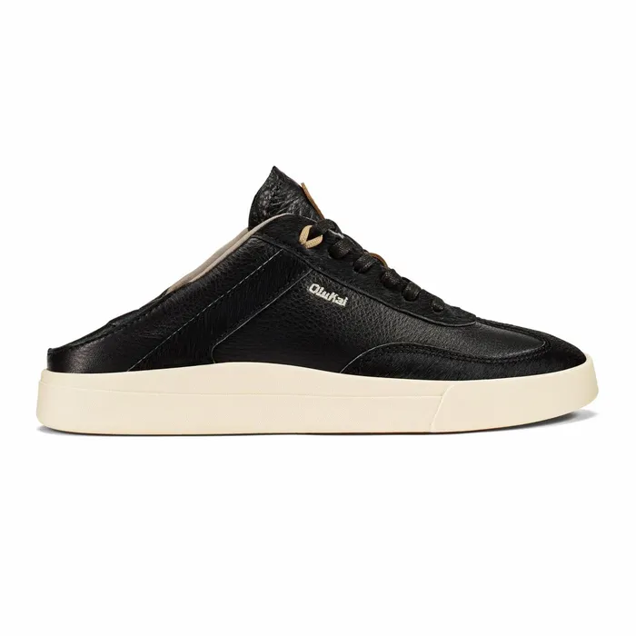 Leather Women Olukai Haupu Oho Leather Sneakers 8211 Black