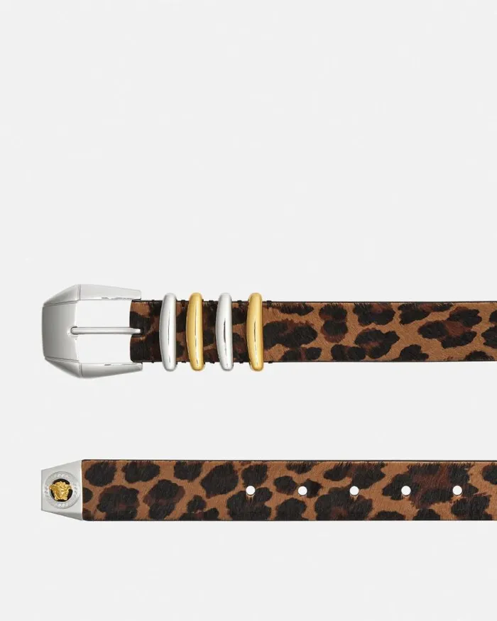 Leopard Medusa Heritage Belt 12034 Animalier Men Versace Belts