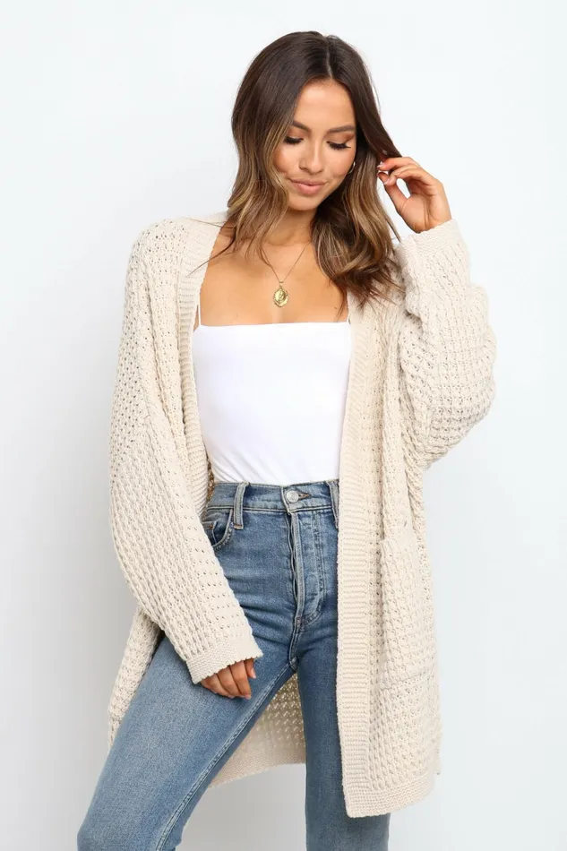 Leyonie Cardigan Cream Women Sweaters Petal and Pup
