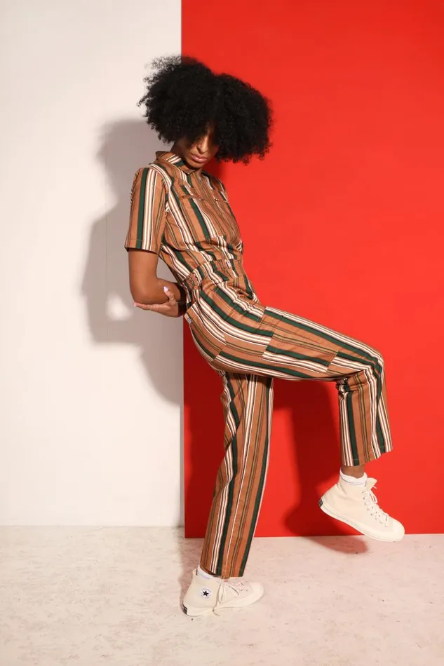 LF Markey Boilersuits Women Danny Boilersuit 90s Stripe