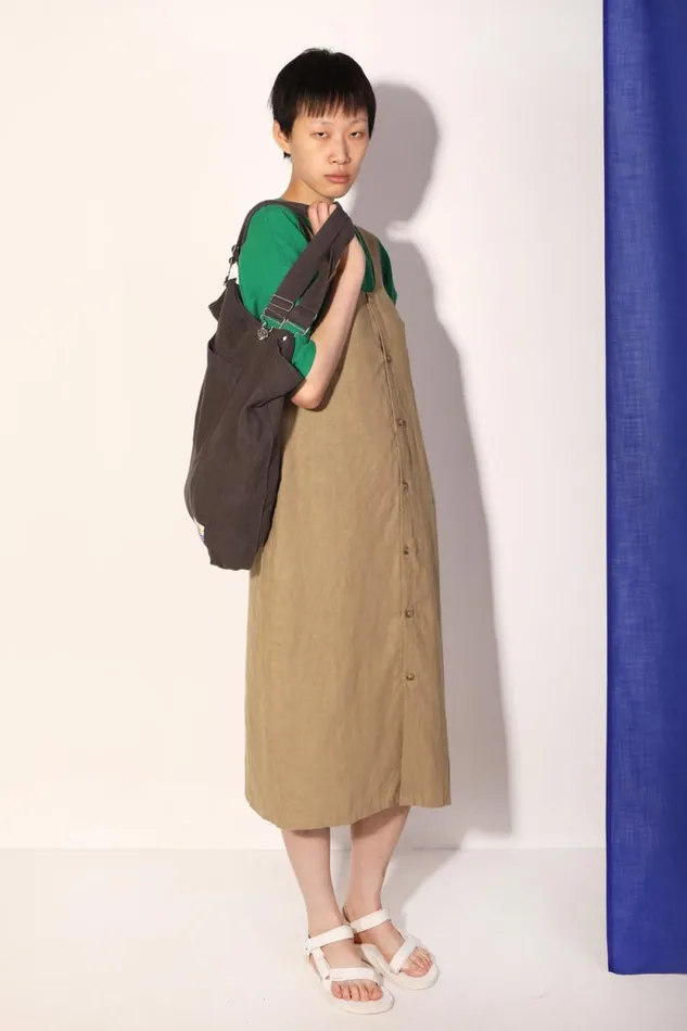 LF Markey Dresses Women Button Front Slip Stone
