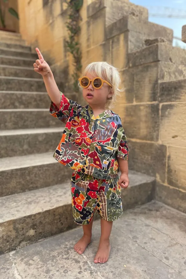 LF Markey Kids Kids Kids Basic Cotton Shorts Tuscan Floral