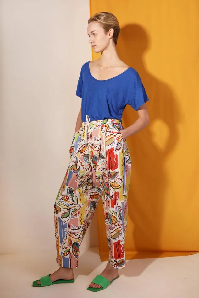 LF Markey Tops Women Square Cut Tee Cobalt