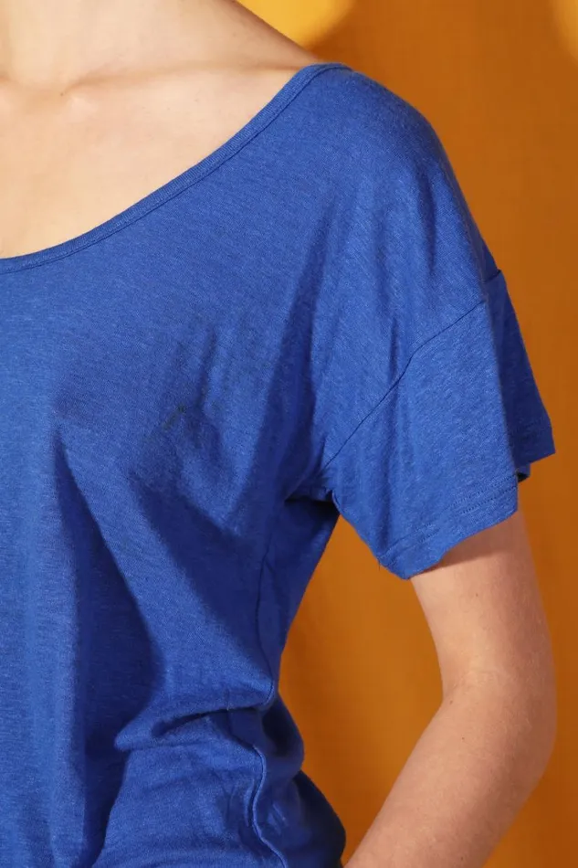 LF Markey Tops Women Square Cut Tee Cobalt