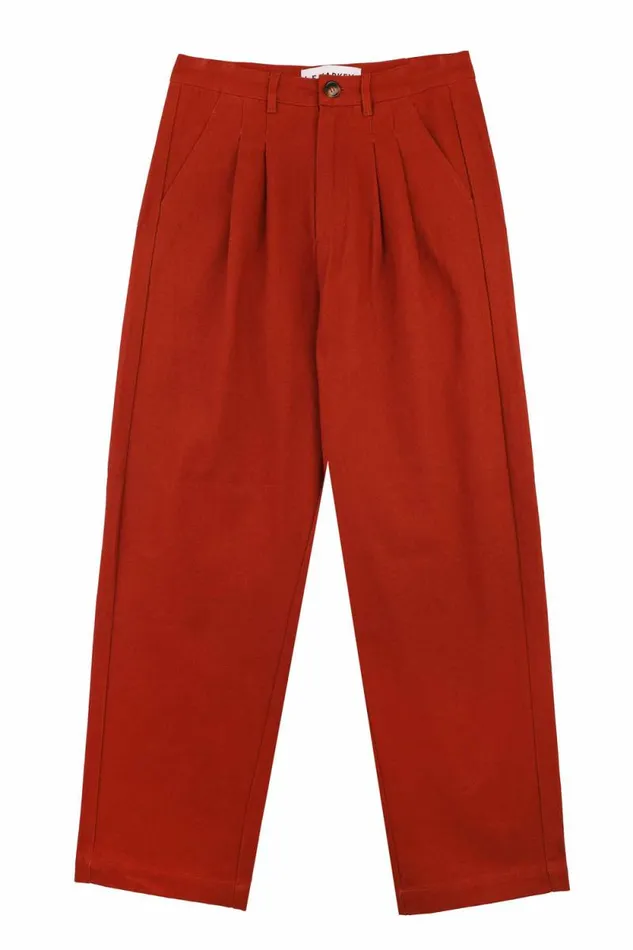 LF Markey Trousers Women Classic Slacks Dark Rust