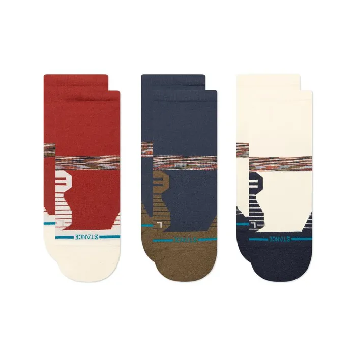 Light Performance Quarter Socks 3 Pack Rust MenWomen Stance Quarter