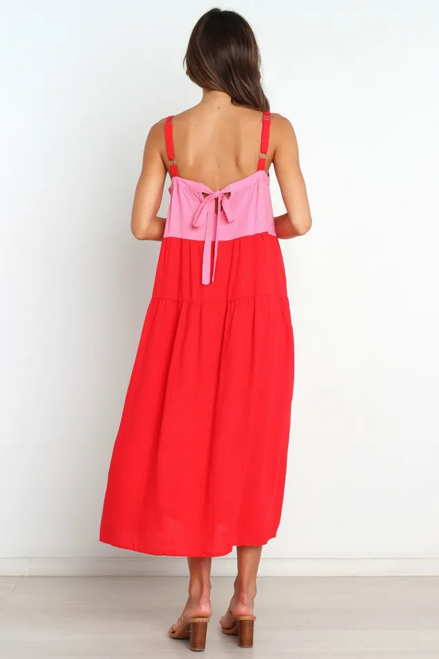 Linen Dresses Aliana Dress Pink Splice 8211 Petal and Pup Women