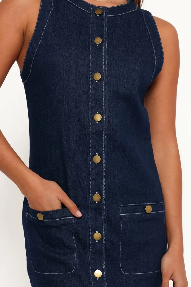 Lisa Mini Dress Medium Denim Denim Petal and Pup Women