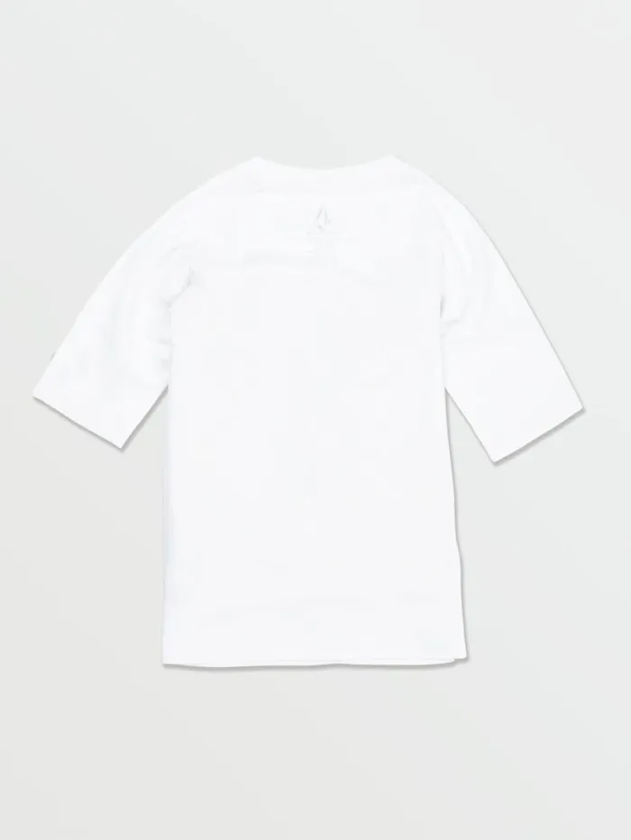 Little Boys Lido Solid Short Sleeve Rashguard 8211 White Kids Volcom Rashguards