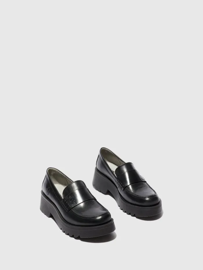 Loafers Shoes MAUS791FLY RUG BLACK Women Fly London Shoes