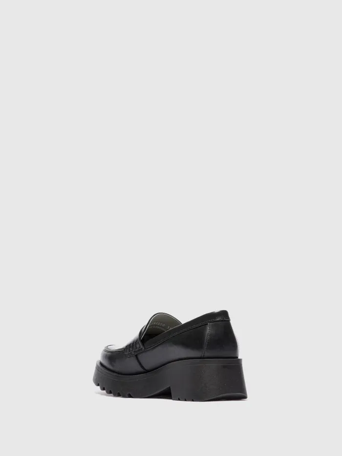 Loafers Shoes MAUS791FLY RUG BLACK Women Fly London Shoes