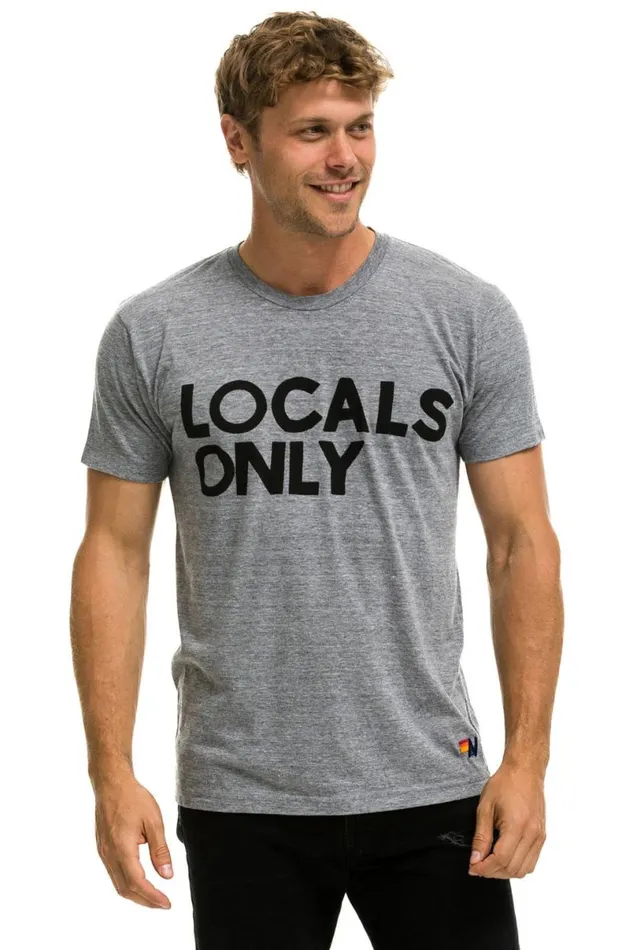 Locals Only Tee 8211 Heather Grey WomenMen Aviator Nation Tees