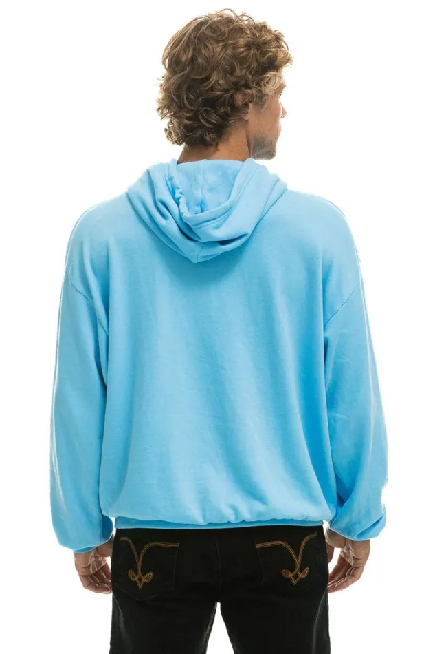 Logo Pullover Relaxed Hoodie 8211 Sky WomenMen Aviator Nation Hoodies
