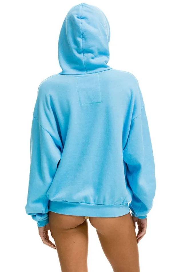 Logo Pullover Relaxed Hoodie 8211 Sky WomenMen Aviator Nation Hoodies