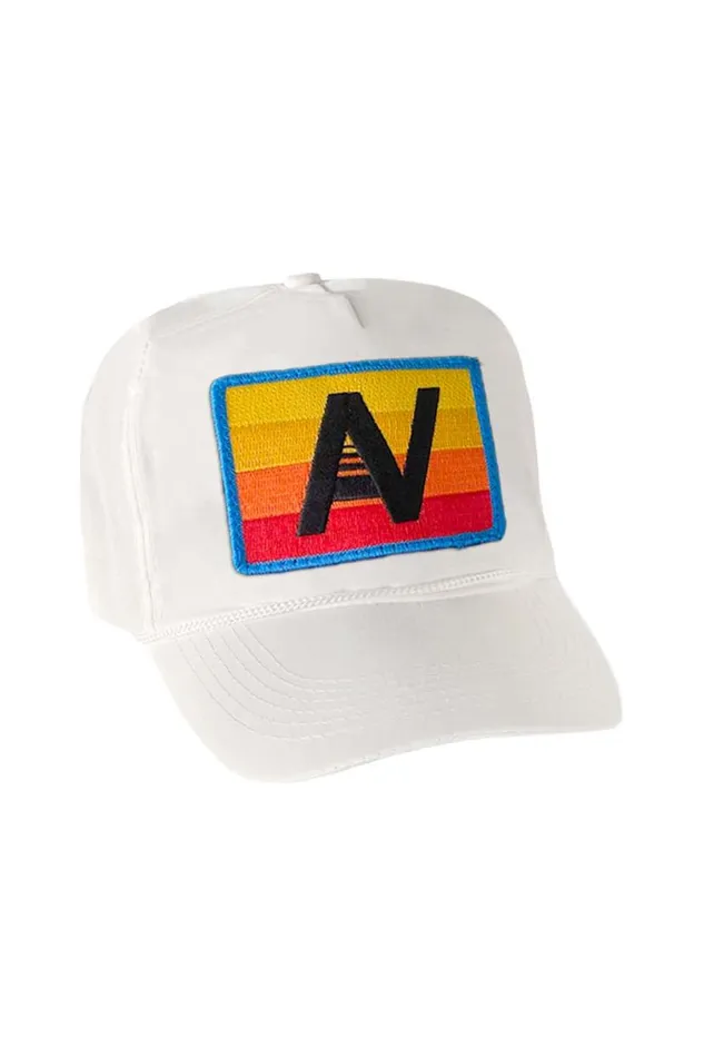Logo Rainbow 8211 Vintage Nylon Trucker Hat WomenMen Aviator Nation Trucker Hats