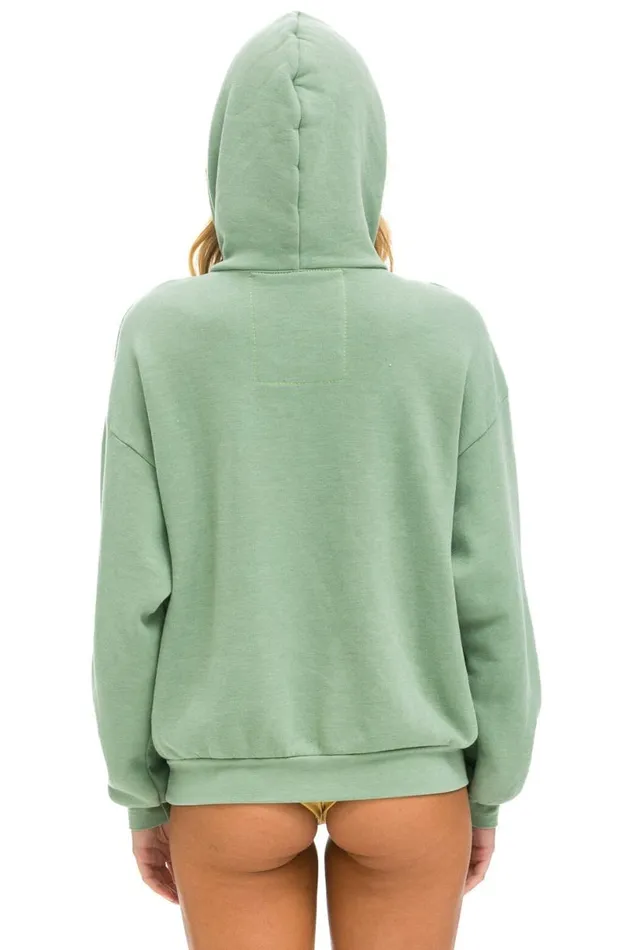 Logo Stitch Pullover Relaxed Hoodie 8211 Sage WomenMen Aviator Nation Hoodies