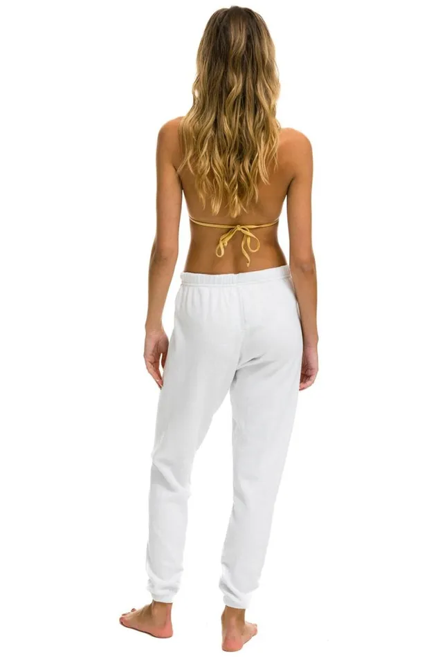Logo Sweatpants 8211 White Women Aviator Nation Sweatpants