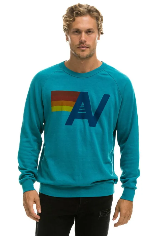 Logo Sweatshirt 8211 Teal WomenMen Aviator Nation Sweatshirts