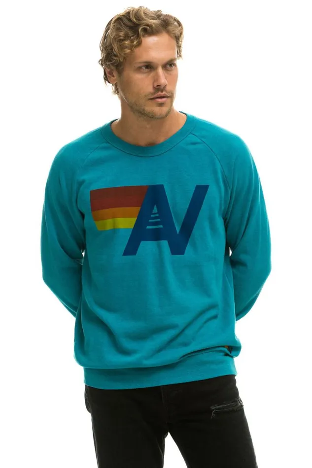 Logo Sweatshirt 8211 Teal WomenMen Aviator Nation Sweatshirts