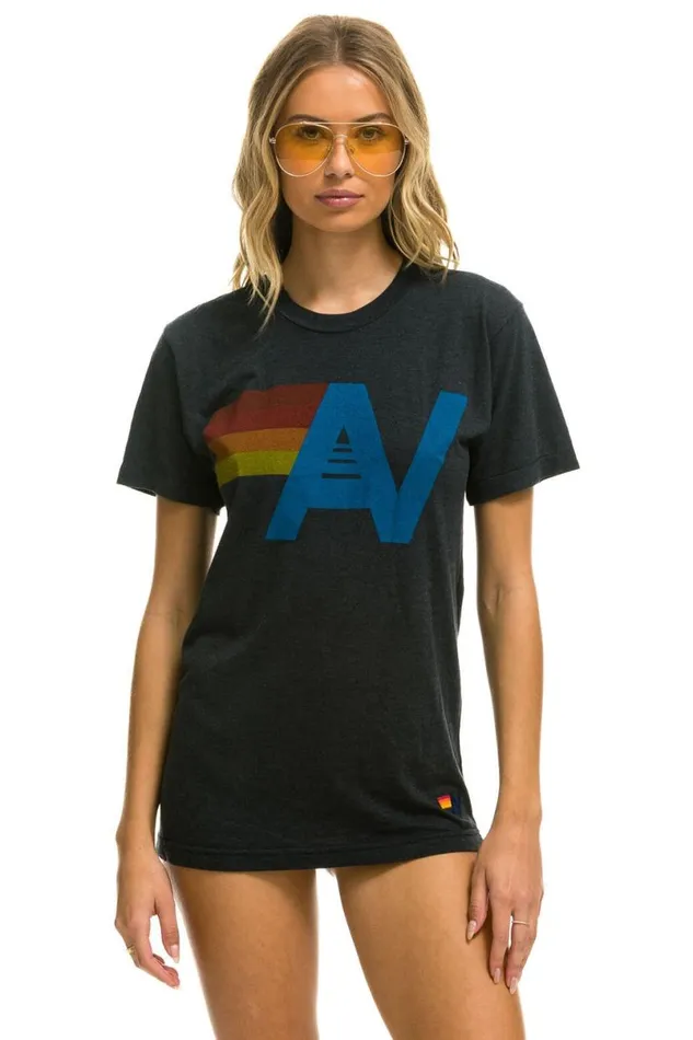 Logo Tee 8211 Charcoal WomenMen Aviator Nation Tees