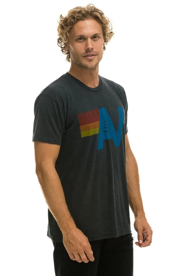 Logo Tee 8211 Charcoal WomenMen Aviator Nation Tees