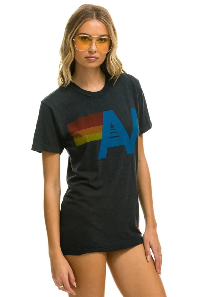 Logo Tee 8211 Charcoal WomenMen Aviator Nation Tees