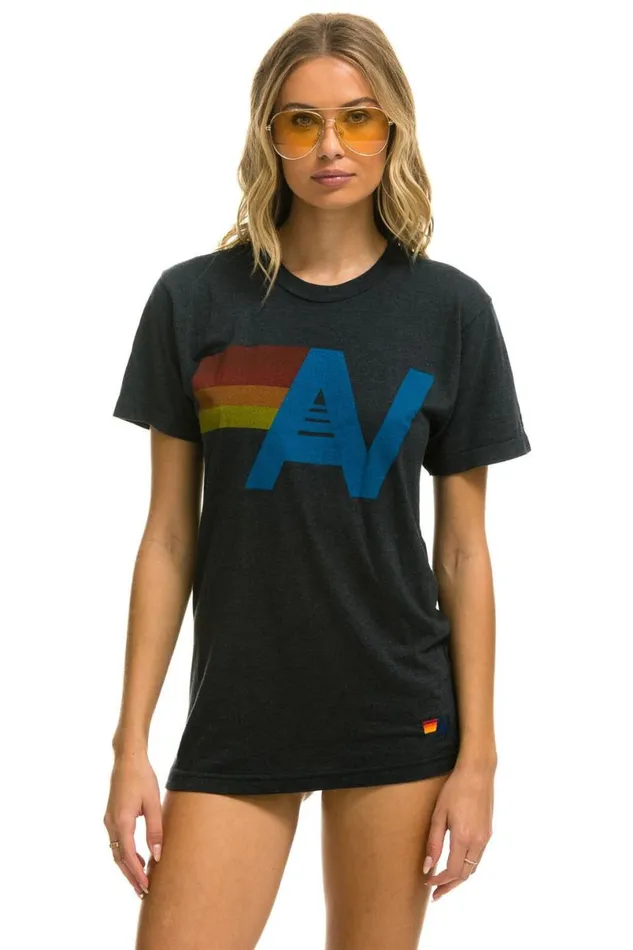 Logo Tee 8211 Charcoal WomenMen Aviator Nation Tees